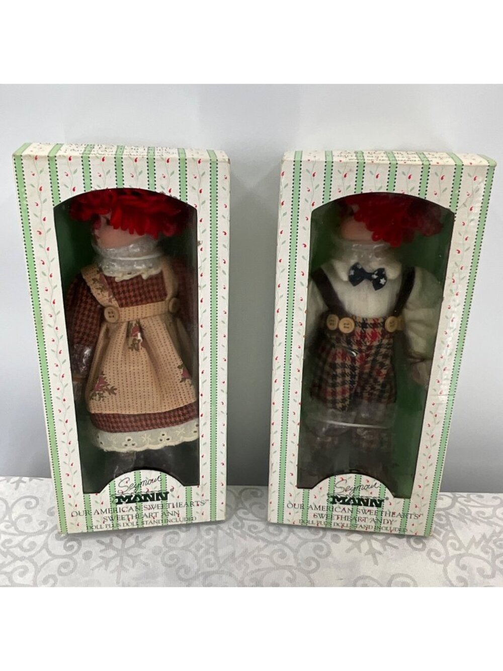 Seymour Mann Limited Edition Sweetheart Raggedy Ann & Andy Dolls In Original Box